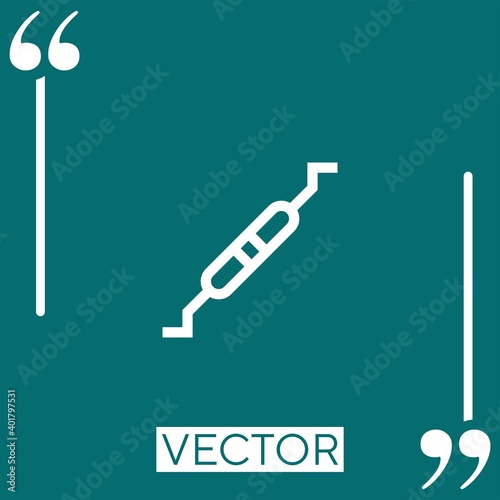 periodontal scaler vector icon Linear icon. Editable stroke line