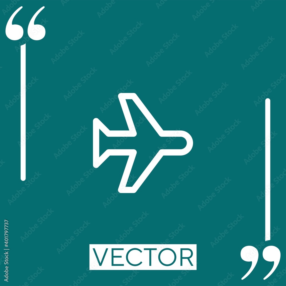 airplane mode vector icon Linear icon. Editable stroke line airplane mode vector icon Linear icon. Editable stroke line