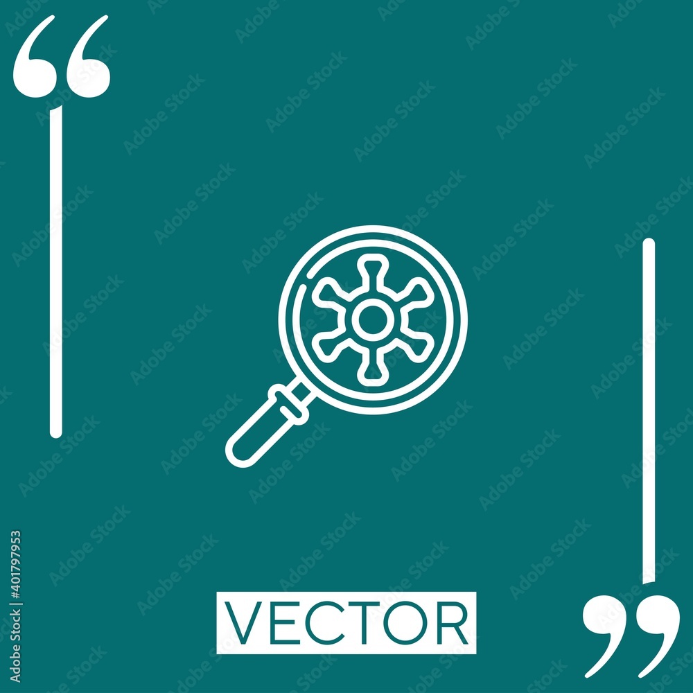 coronavirus vector icon Linear icon. Editable stroked line coronavirus vector icon Linear icon. Editable stroked line