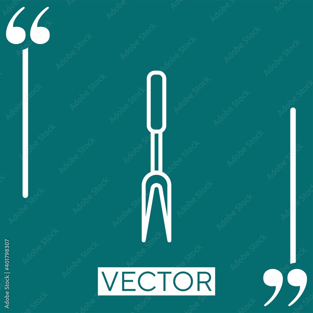 carving fork vector icon Linear icon. Editable stroke line carving fork vector icon Linear icon. Editable stroke line