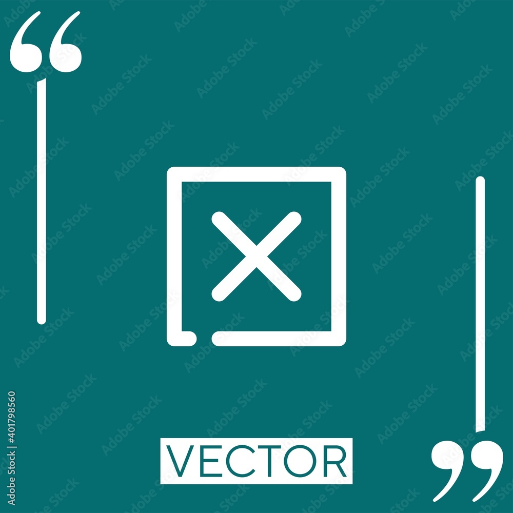 close vector icon Linear icon. Editable stroke line close vector icon Linear icon. Editable stroke line