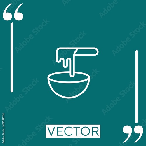 wax   vector icon Linear icon. Editable stroke line