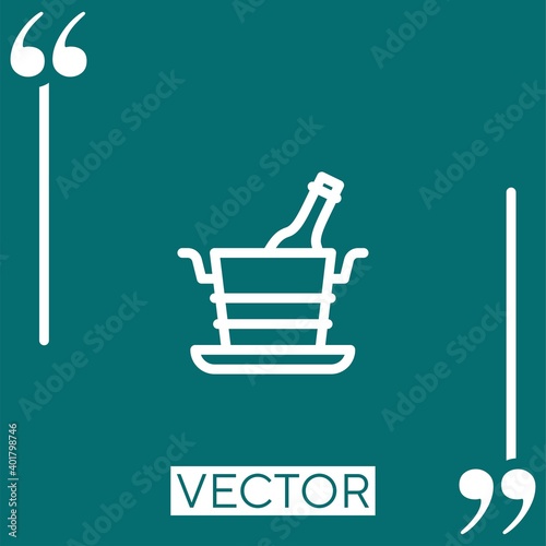wine cooler vector icon Linear icon. Editable stroke line