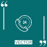 hours vector icon Linear icon. Editable stroke line