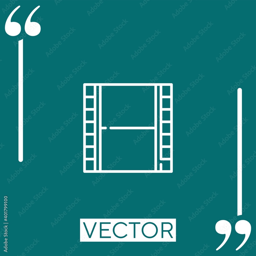 film vector icon Linear icon. Editable stroke line film vector icon Linear icon. Editable stroke line