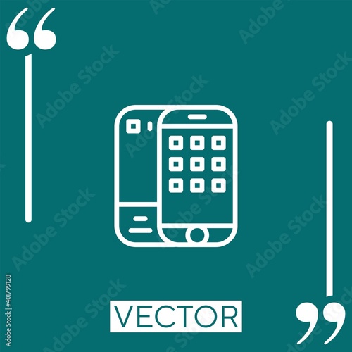 iphone   vector icon Linear icon. Editable stroke line