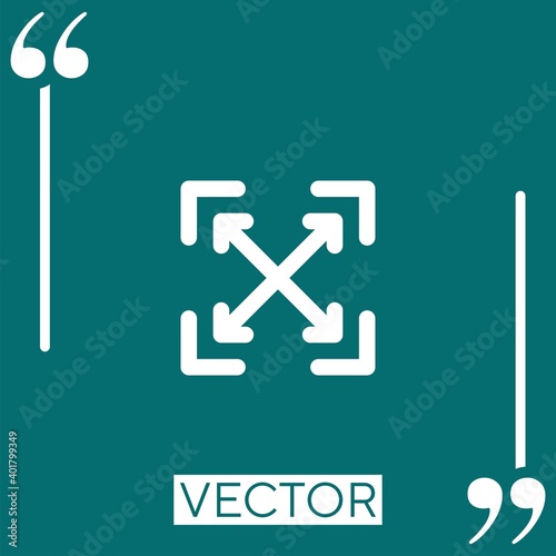 expand vector icon Linear icon. Editable stroke line