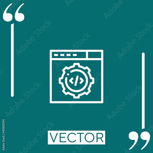 web development vector icon Linear icon. Editable stroke line