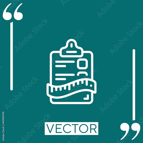 weight reduction vector icon Linear icon. Editable stroke line