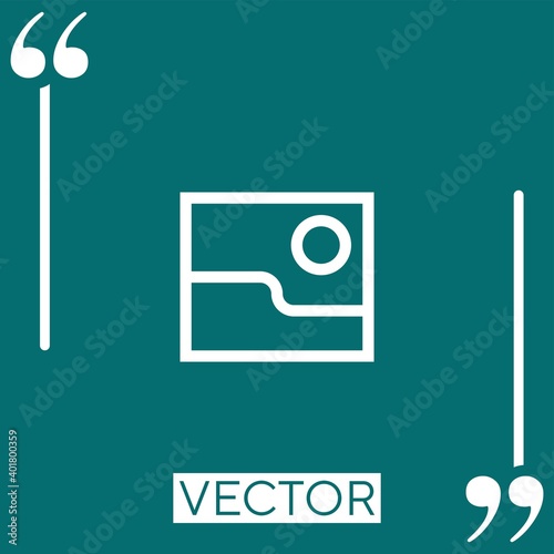 image vector icon Linear icon. Editable stroke line