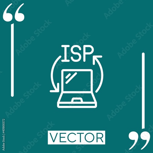 isp vector icon Linear icon. Editable stroke line