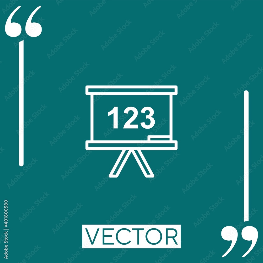 chalkboard vector icon Linear icon. Editable stroke line chalkboard vector icon Linear icon. Editable stroke line