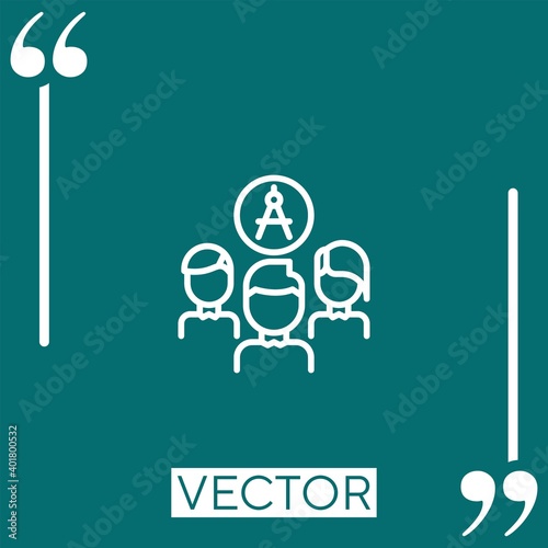 architects vector icon Linear icon. Editable stroke line