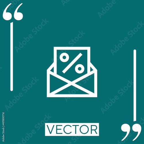 newsletter vector icon Linear icon. Editable stroke line