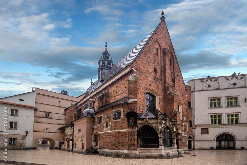 Church of St. Barbara located next to St. Mary's Basilica on the main square in the old town of Krakow, Poland