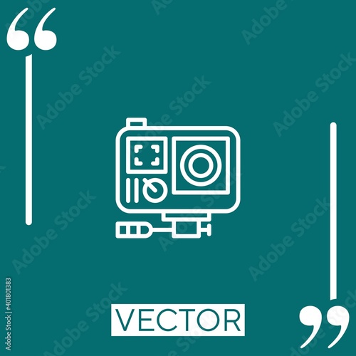 gopro vector icon Linear icon. Editable stroke line