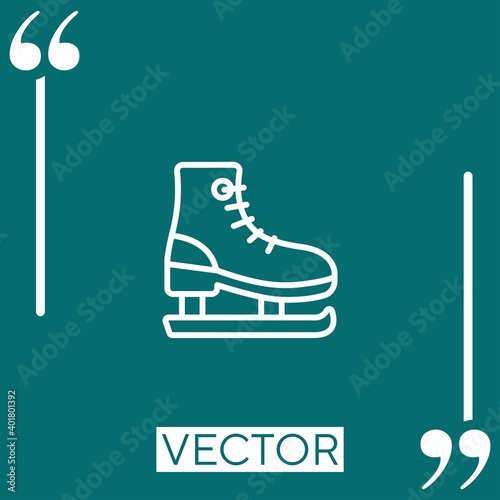 ice skating vector icon Linear icon. Editable stroke line © NUSHABA