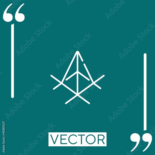 d vector icon Linear icon. Editable stroke line