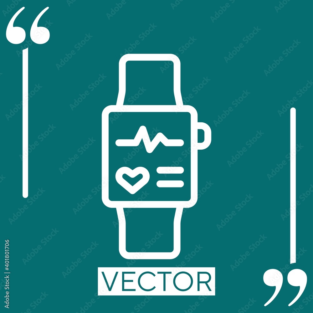 smart watch vector icon Linear icon. Editable stroke line smart watch vector icon Linear icon. Editable stroke line
