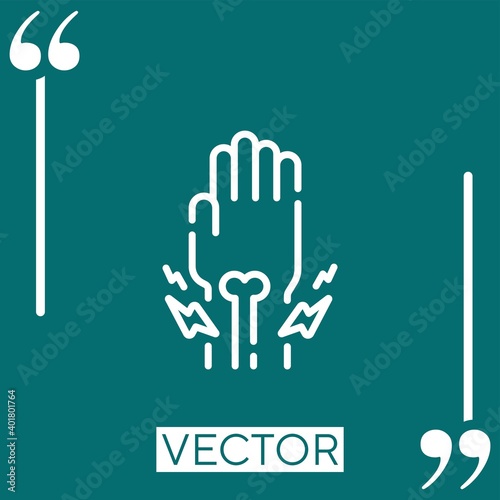 bone pain vector icon Linear icon. Editable stroke line