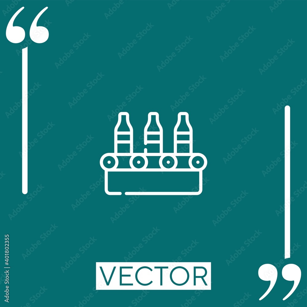 conveyor belt vector icon Linear icon. Editable stroke line conveyor belt vector icon Linear icon. Editable stroke line