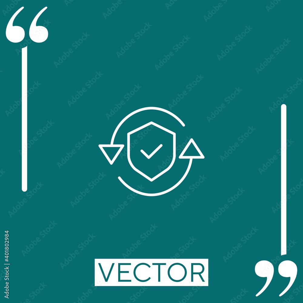 shield vector icon Linear icon. Editable stroke line shield vector icon Linear icon. Editable stroke line