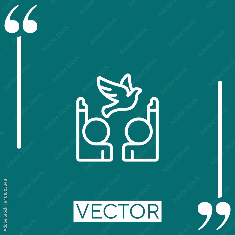 ornithology vector icon Linear icon. Editable stroke line
