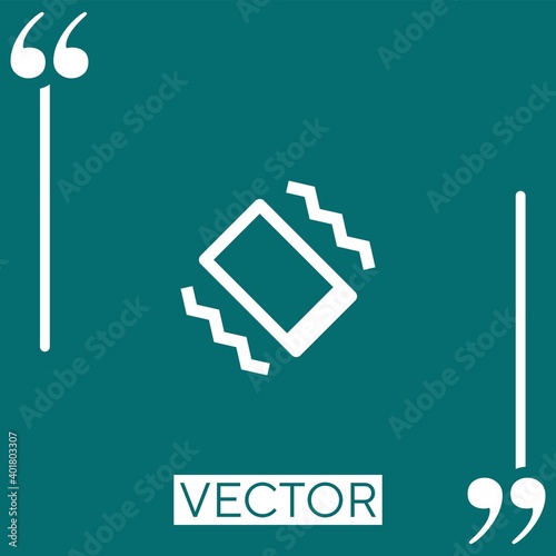 vibration vector icon Linear icon. Editable stroke line