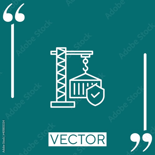 insurance vector icon Linear icon. Editable stroke line