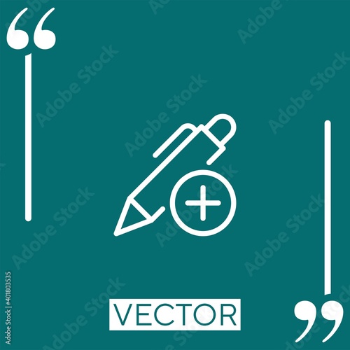 stylus vector icon Linear icon. Editable stroke line