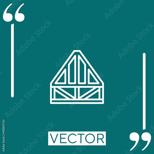 joist   vector icon Linear icon. Editable stroke line