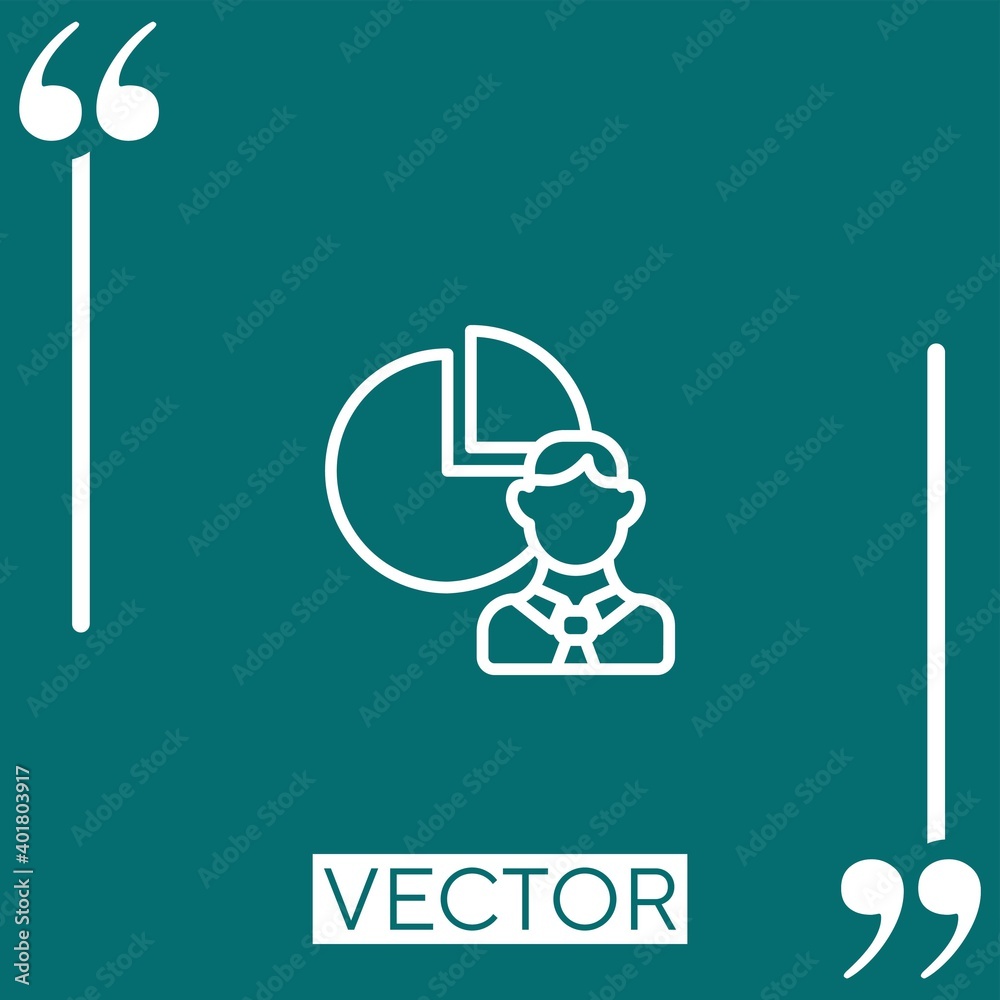 presentation   vector icon Linear icon. Editable stroke line
