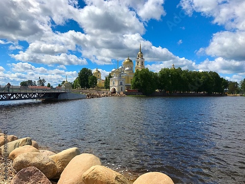 Nilo-Stolobenskaya desert, a monastery on lake Seliger photo