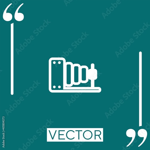 camera vector icon Linear icon. Editable stroke line