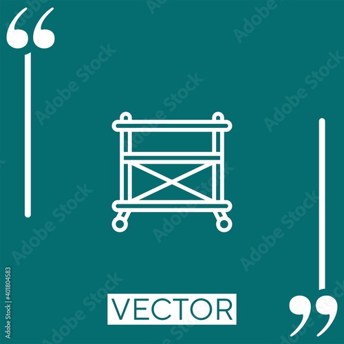 scaffolding vector icon Linear icon. Editable stroke line