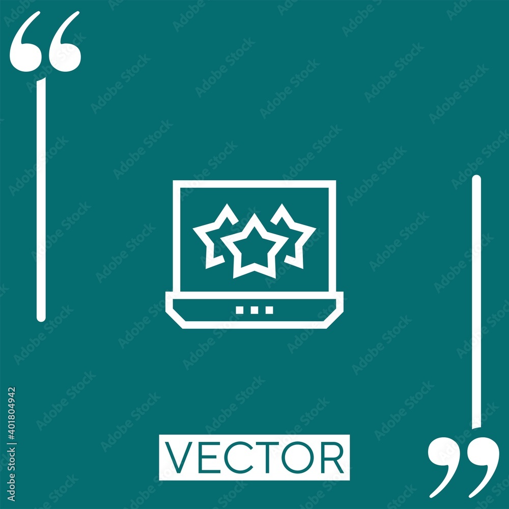 laptop vector icon Linear icon. Editable stroke line laptop vector icon Linear icon. Editable stroke line