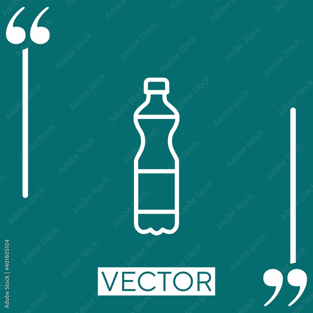 bottle of fanta vector icon Linear icon. Editable stroke line