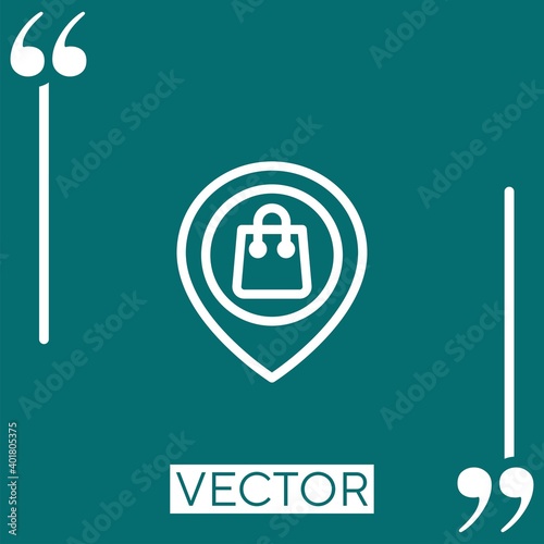 pin vector icon Linear icon. Editable stroke line