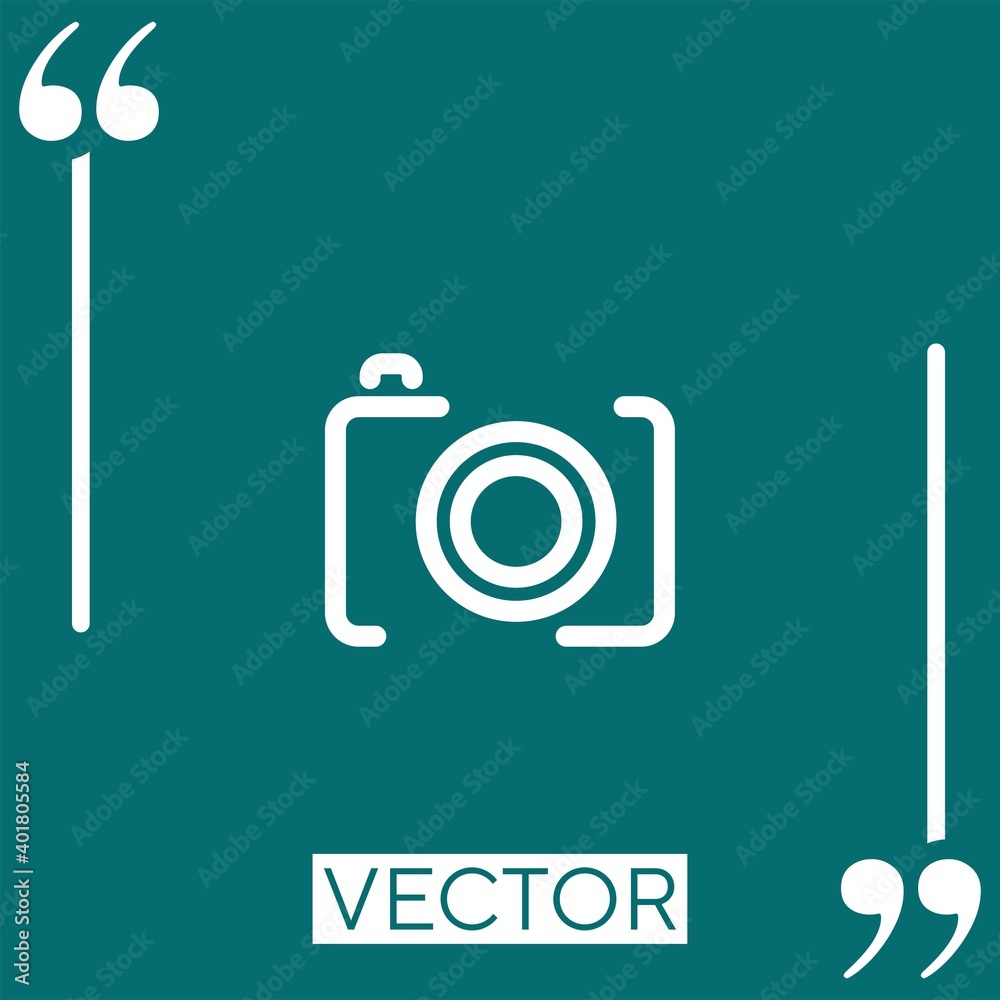 camera vector icon Linear icon. Editable stroke line camera vector icon Linear icon. Editable stroke line