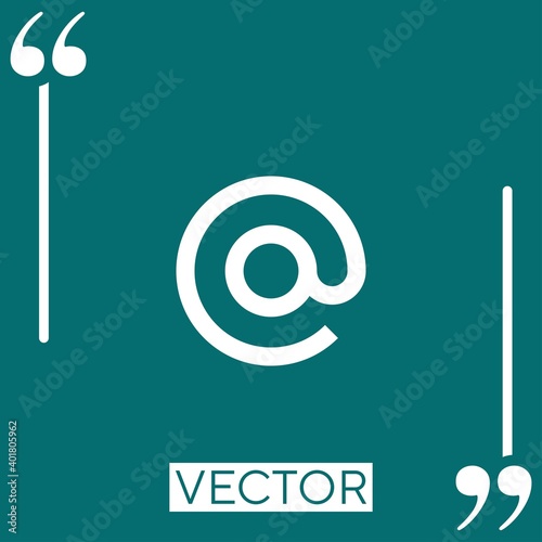 arroba vector icon Linear icon. Editable stroke line