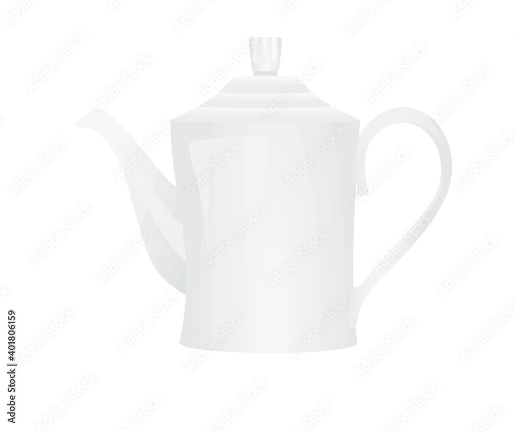 Ceramic tea pot. vector illustration Ceramic tea pot. vector illustration