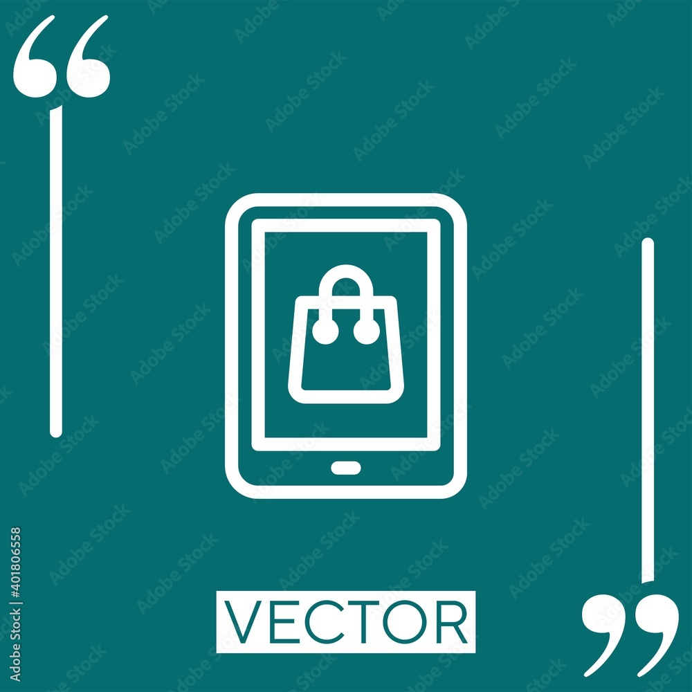 online shop vector icon Linear icon. Editable stroke line online shop vector icon Linear icon. Editable stroke line