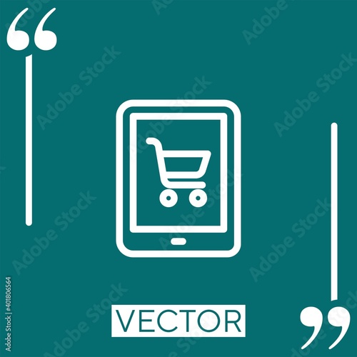 online shop    vector icon Linear icon. Editable stroke line