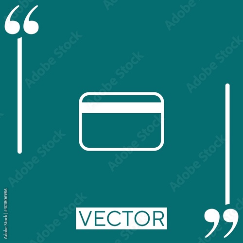 blank credit card vector icon Linear icon. Editable stroke line