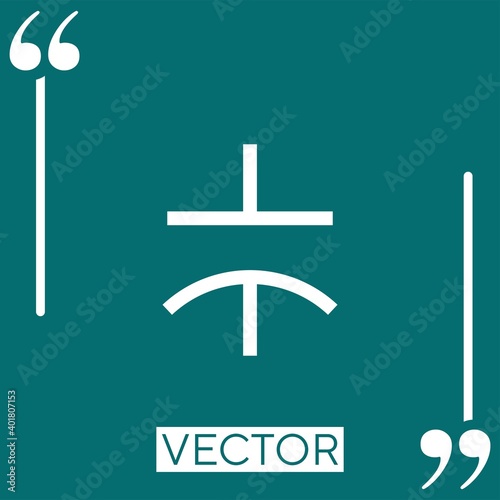 capacitor   vector icon Linear icon. Editable stroke line