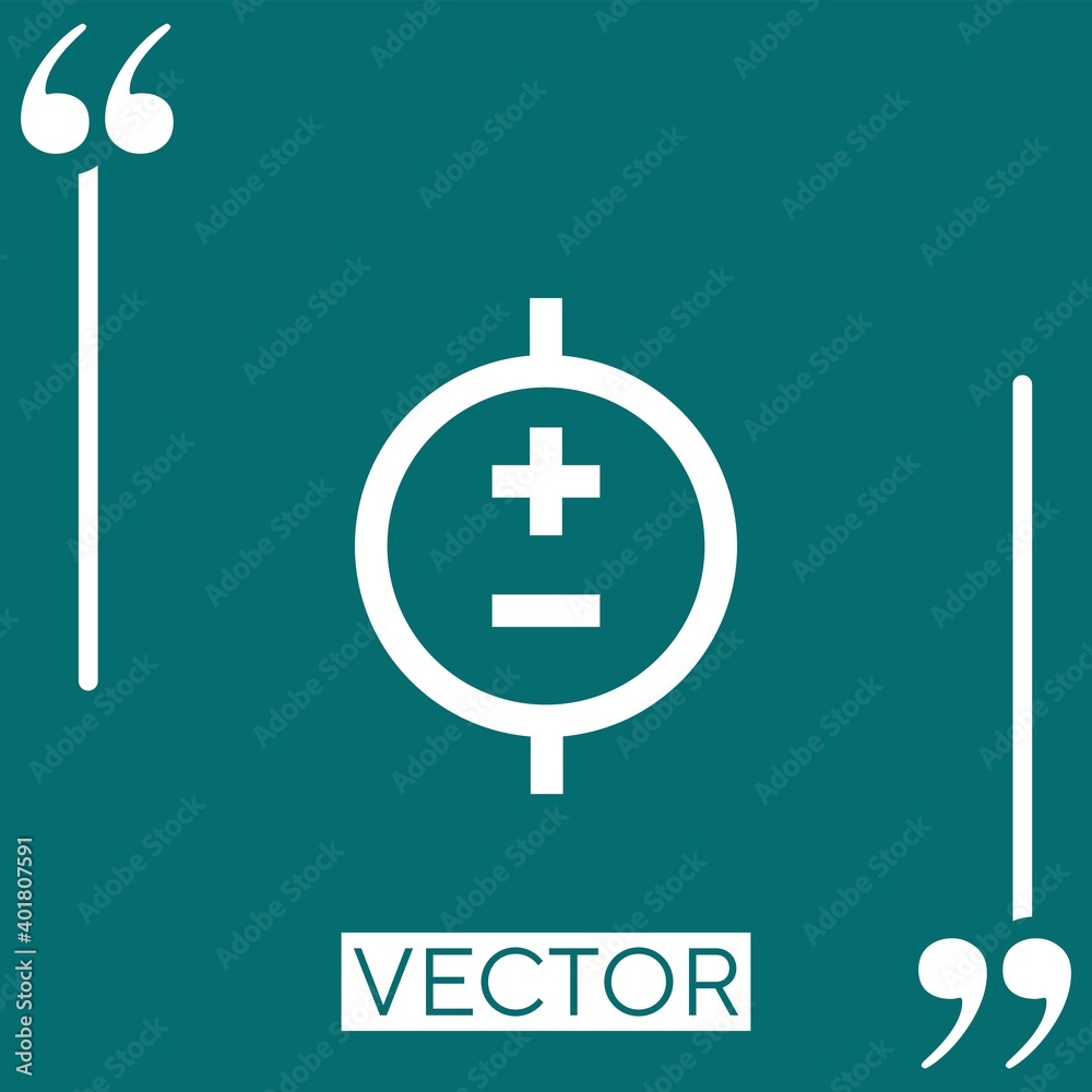 Obraz premium dc vector icon Linear icon. Editable stroke line