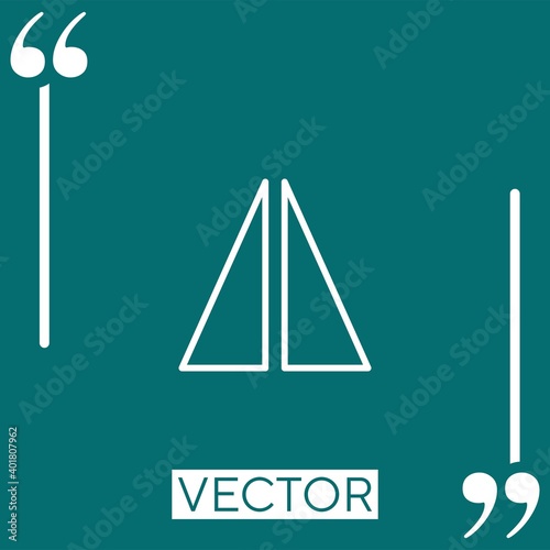 flip   vector icon Linear icon. Editable stroke line