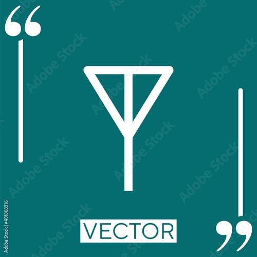 inverter vector icon Linear icon. Editable stroke line