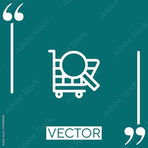 market research vector icon Linear icon. Editable stroke line