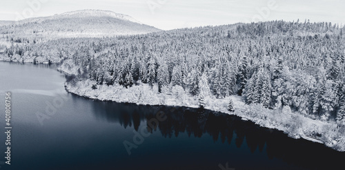 Winter im Wald - Drohne